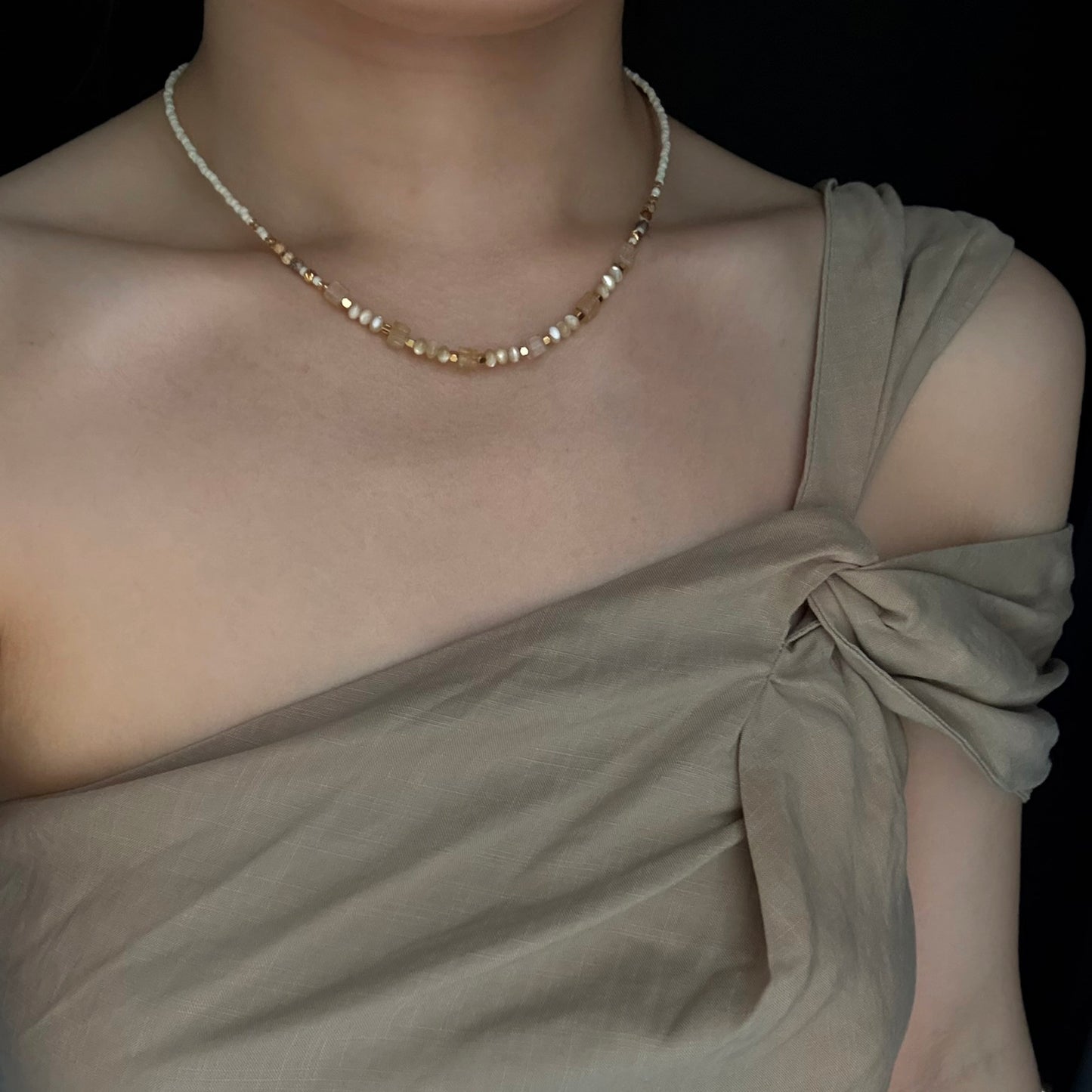 Ethnic stone necklace