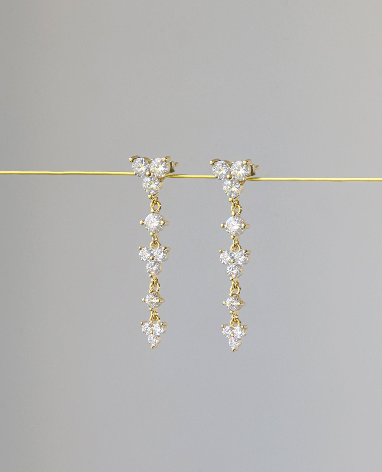 Starlit Dangly Moissanite Earrings