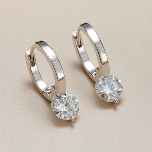 Orb moissanite earring