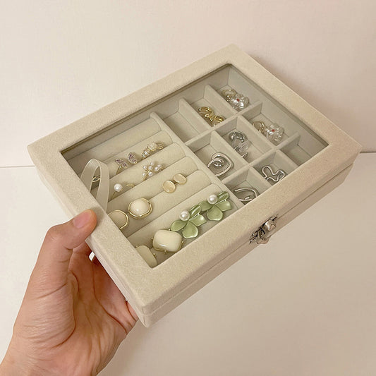 Suede jewellery organizer