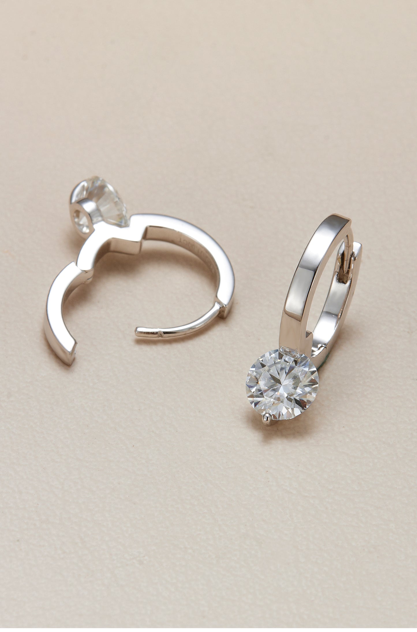 Orb moissanite earring
