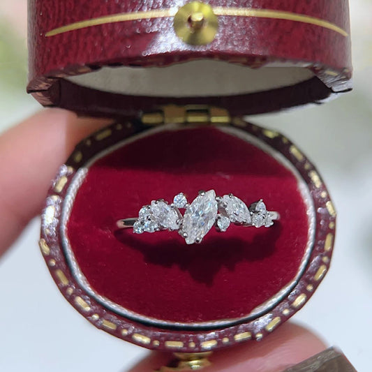Marquise Moissanite Ring Band
