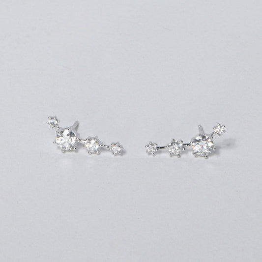 Starry moissanite earrings