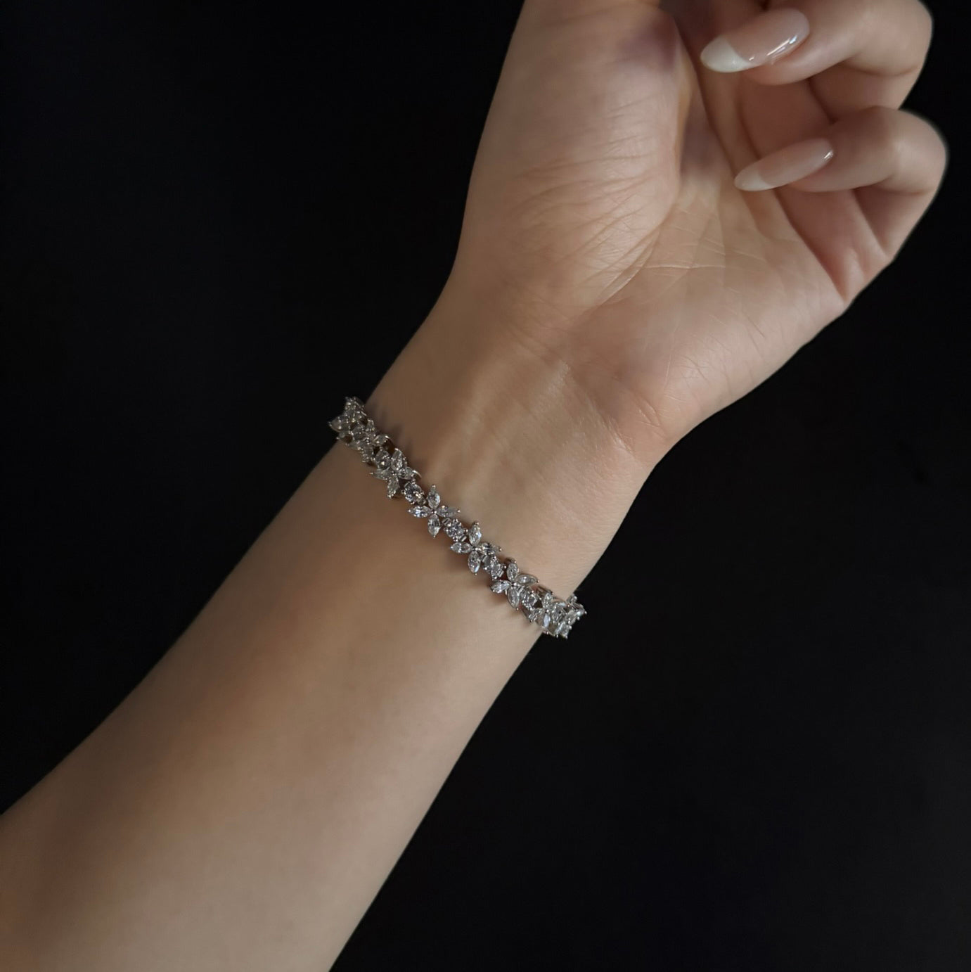 Floral eternity bracelet