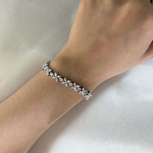 Floral eternity bracelet
