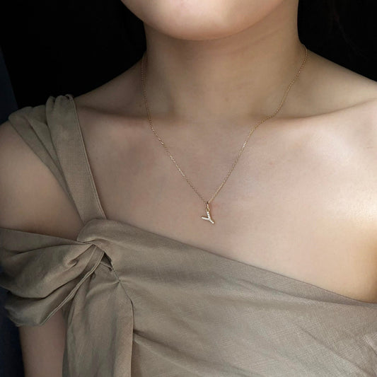 Alphabet moissanite necklace