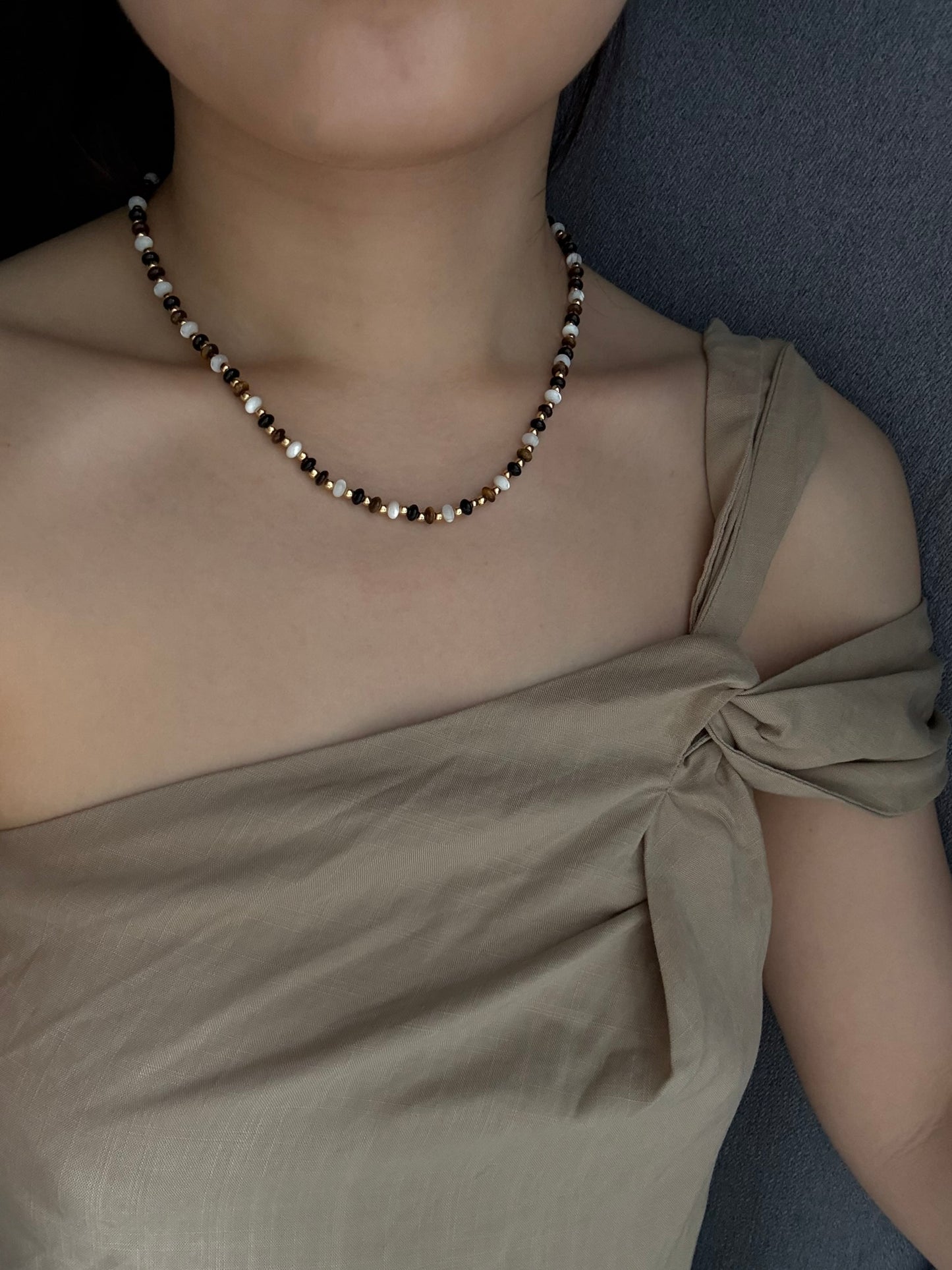 Tiger eye stone necklace