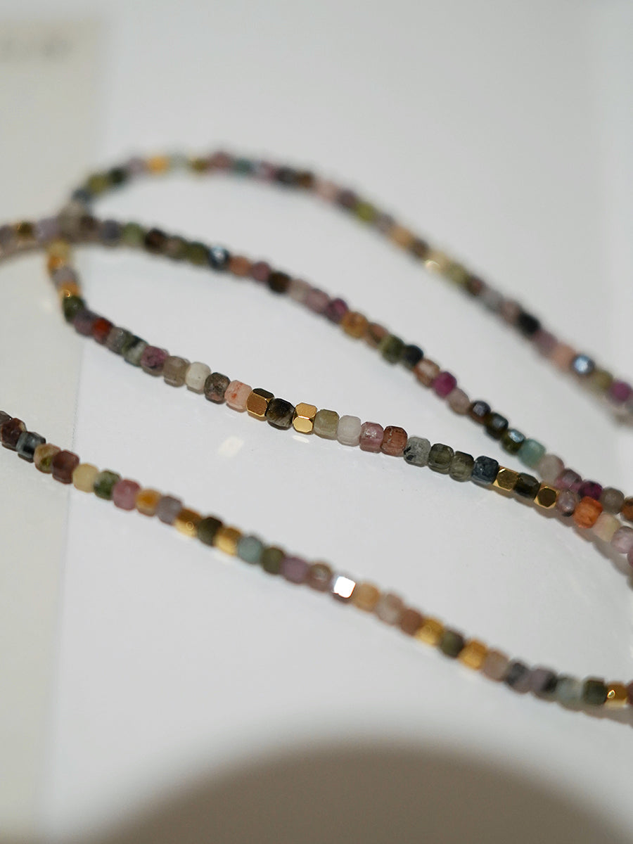 Tourmaline beaded necklace