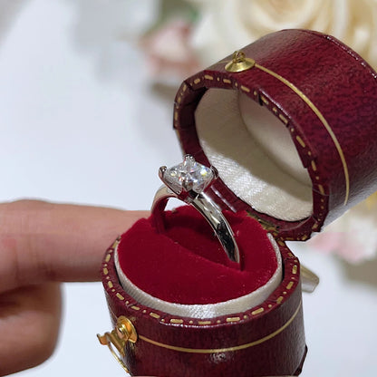 Square moissanite ring