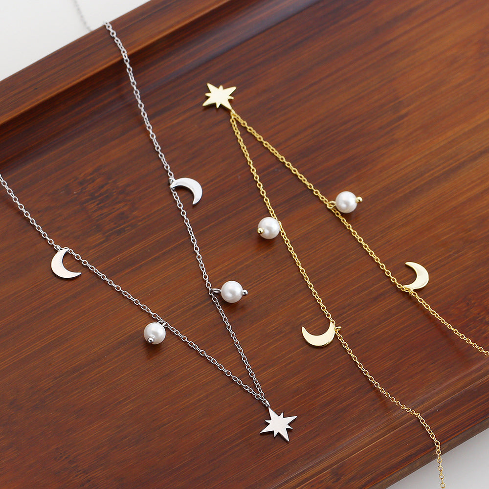Celestial pearl necklace