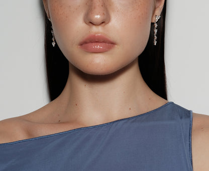 Starlit Dangly Moissanite Earrings
