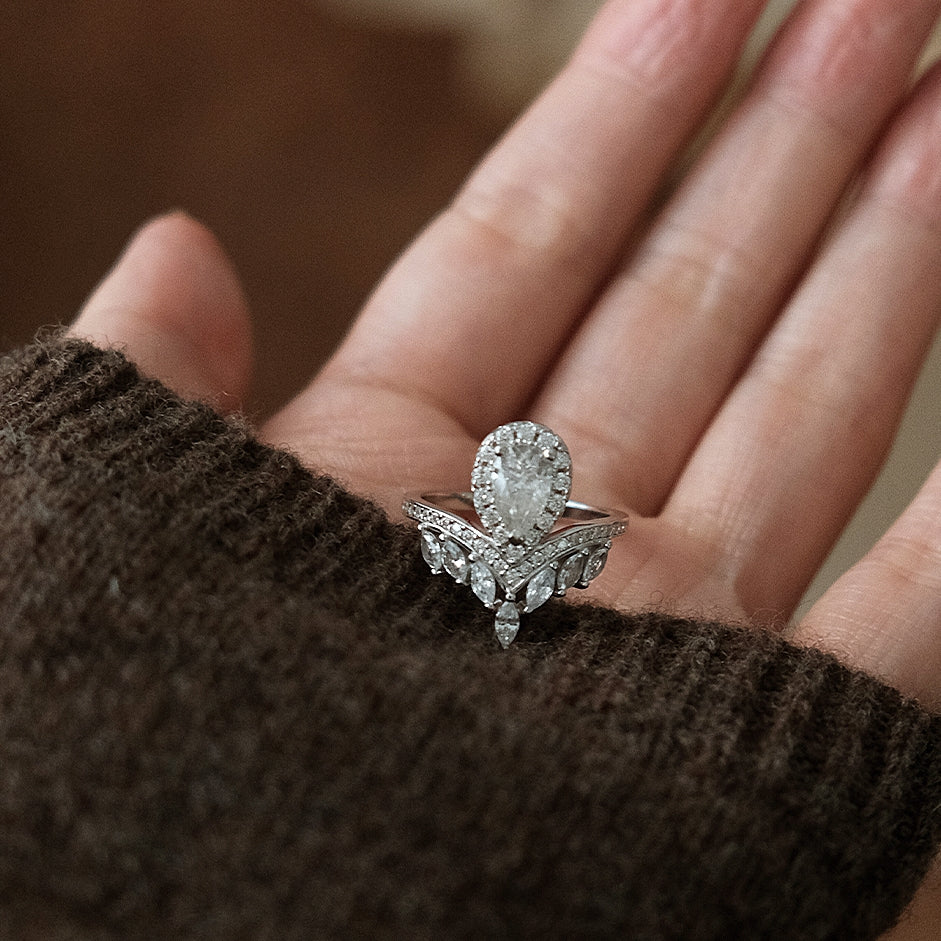 Regal moissanite ring