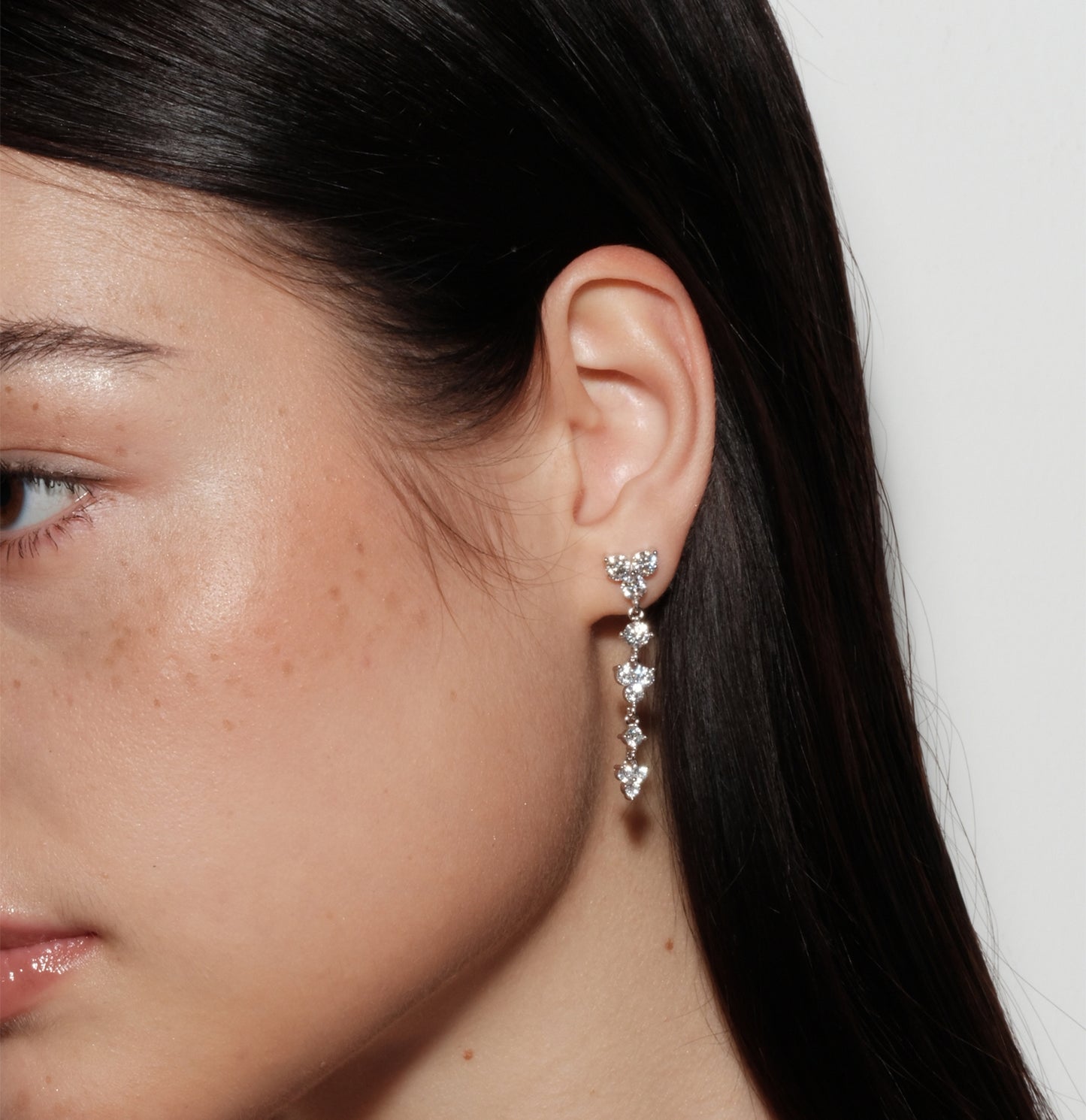 Starlit Dangly Moissanite Earrings