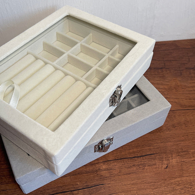 Suede jewellery organizer
