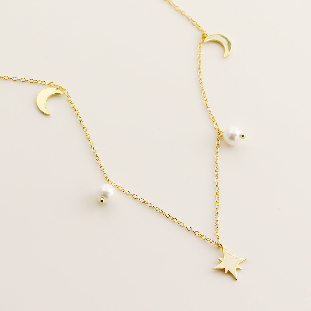 Celestial pearl necklace