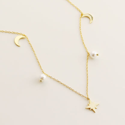 Celestial pearl necklace