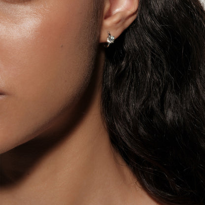 Stone moissanite earrings