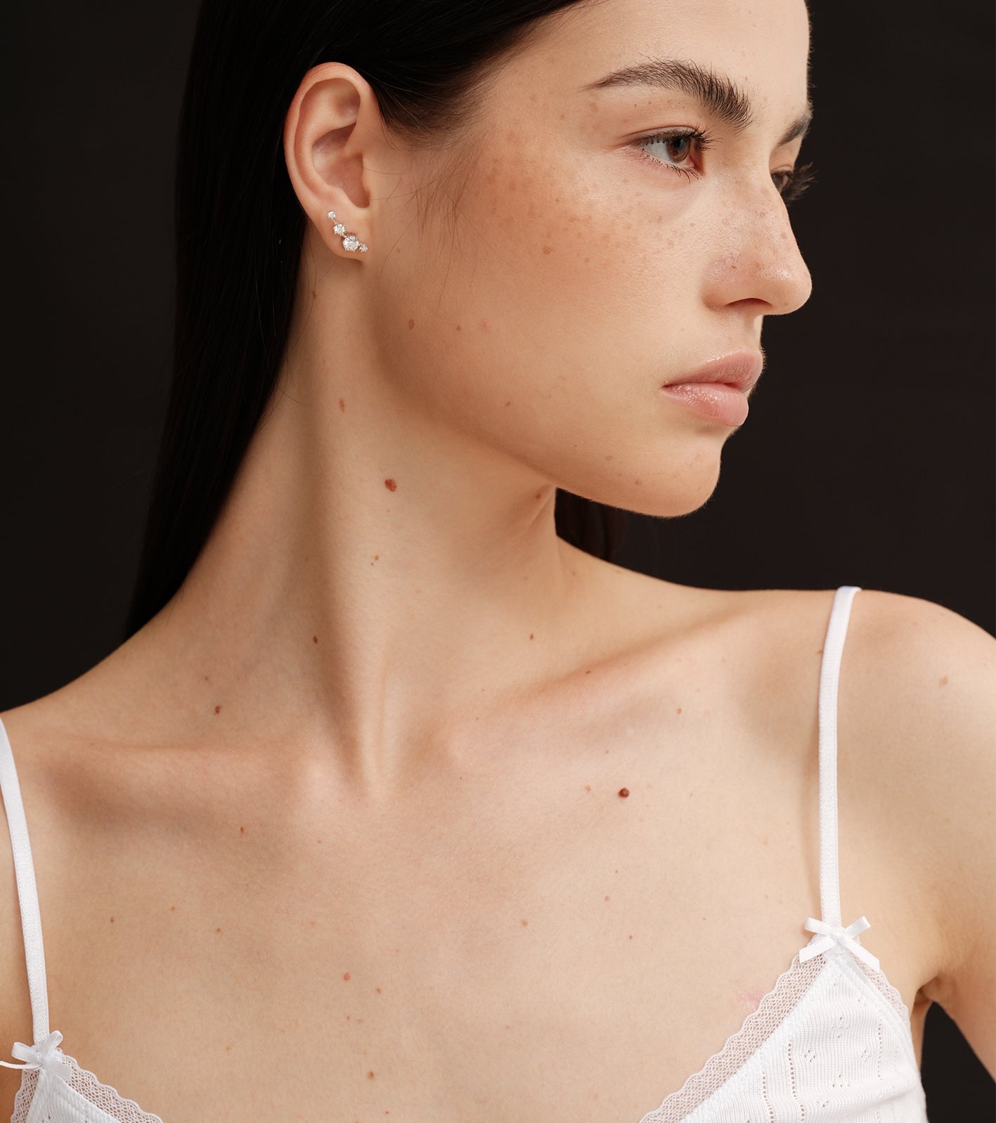 Starry moissanite earrings
