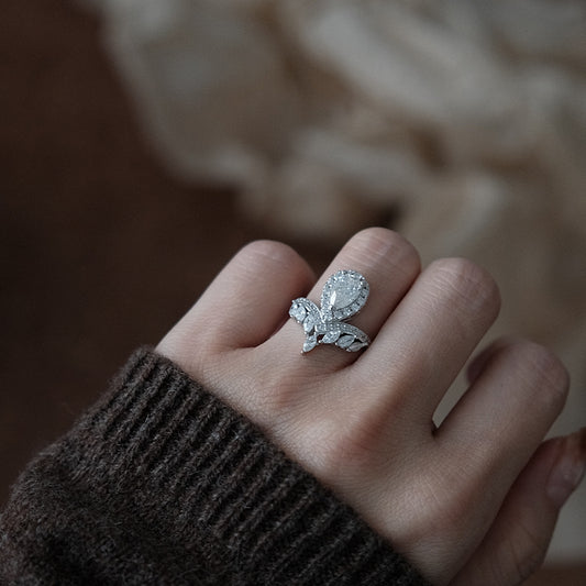 Regal moissanite ring