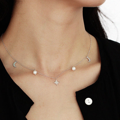 Celestial pearl necklace