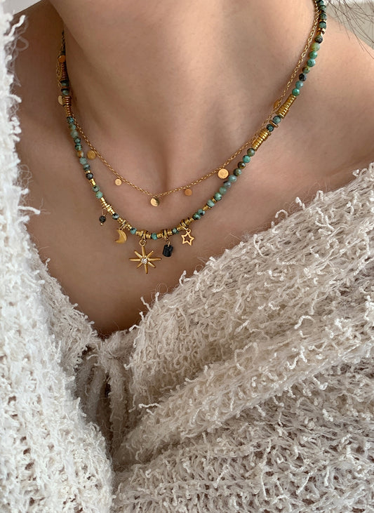Celestial Natural Stone Necklace