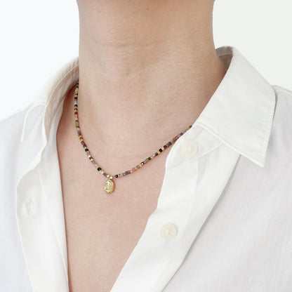 Tourmaline beaded necklace