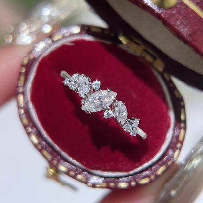 Marquise Moissanite Ring Band