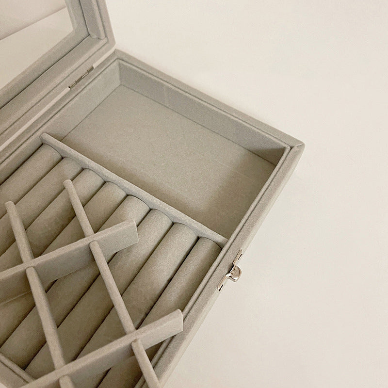 Suede jewellery organizer