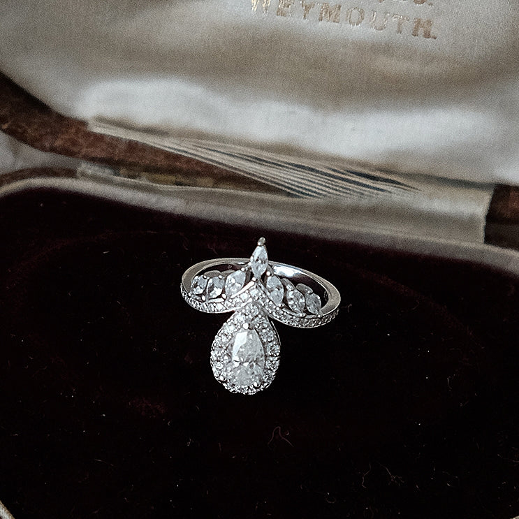 Regal moissanite ring