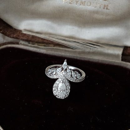 Regal moissanite ring