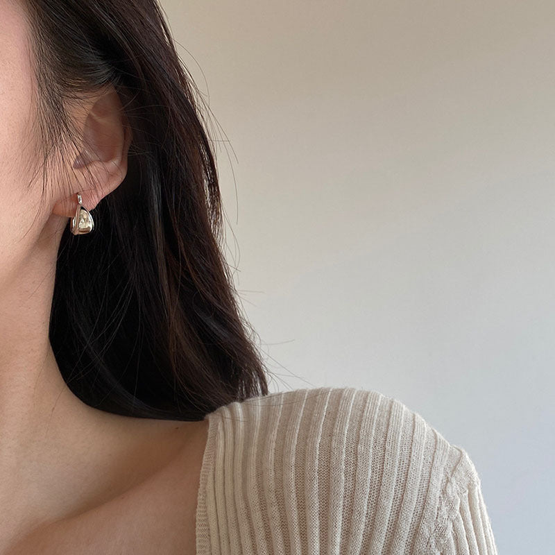 Silver Bold Hoops