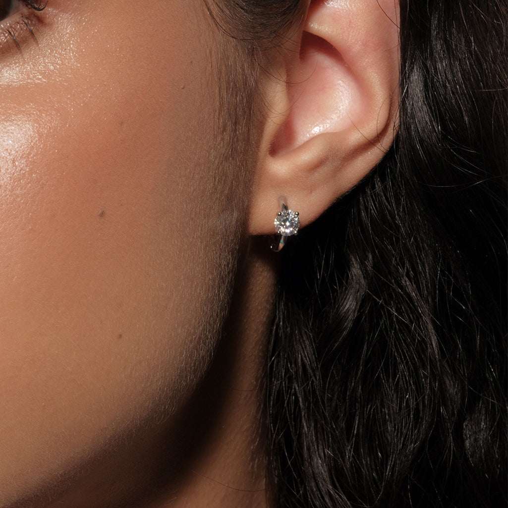 Stone moissanite earrings