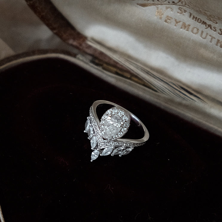 Regal moissanite ring