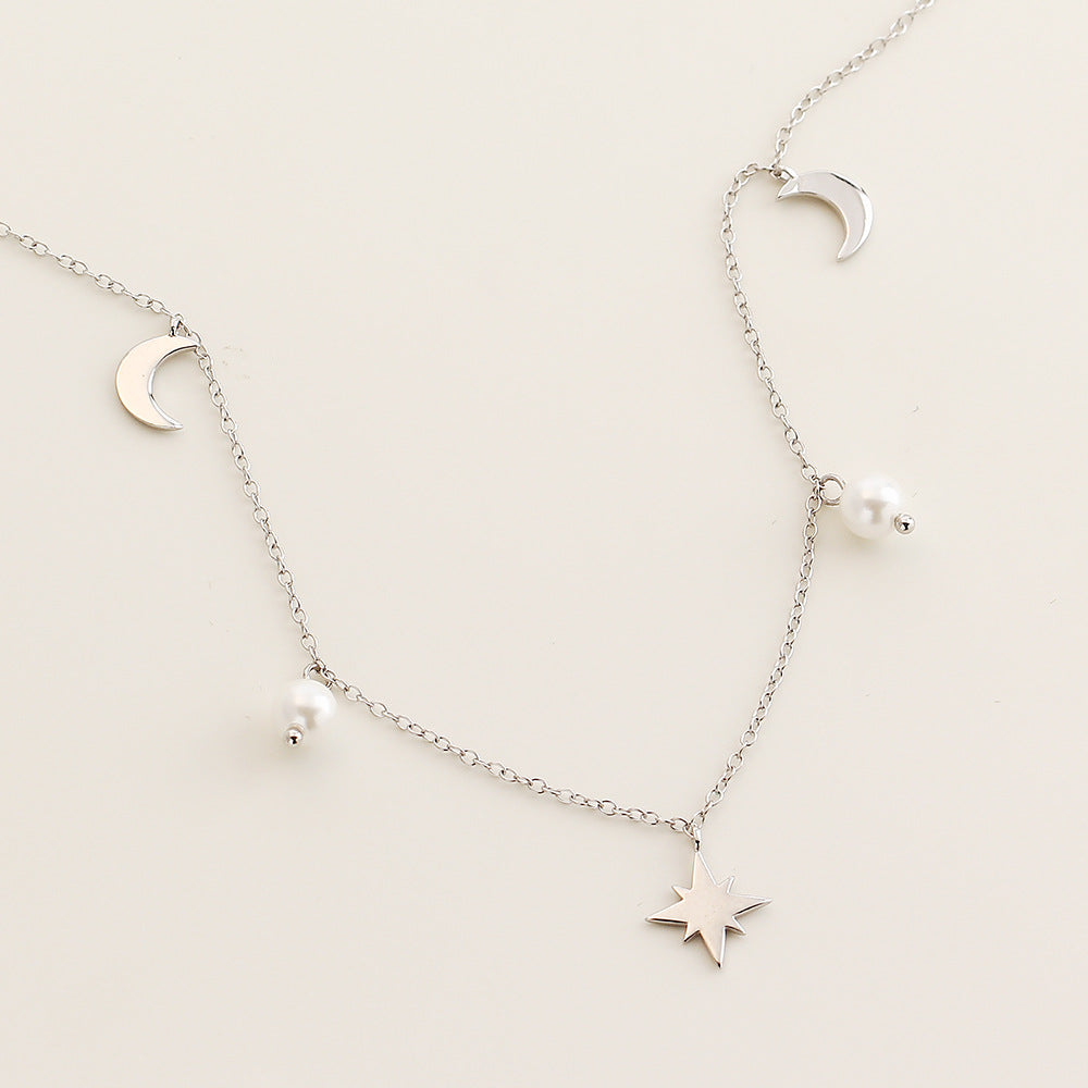 Celestial pearl necklace