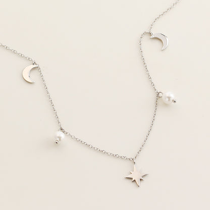 Celestial pearl necklace