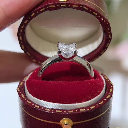 Square moissanite ring