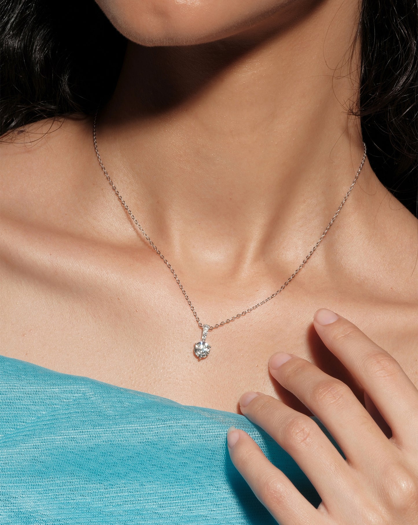 Classic moissanite necklace