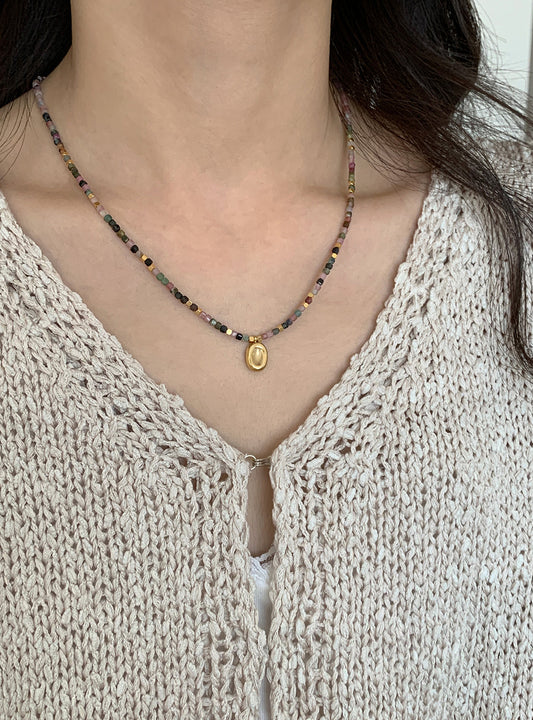 Tourmaline beaded necklace