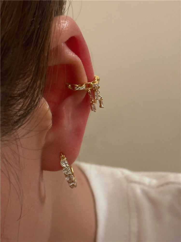 Pave Mini Hoop Earrings