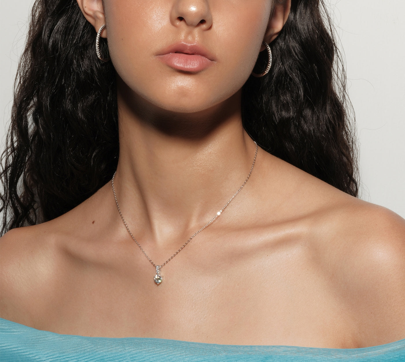 Classic moissanite necklace