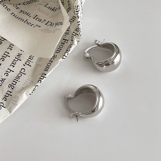 Silver Bold Hoops