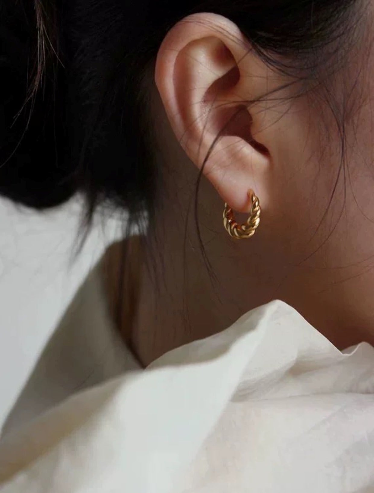 Twisted Croissant Earrings