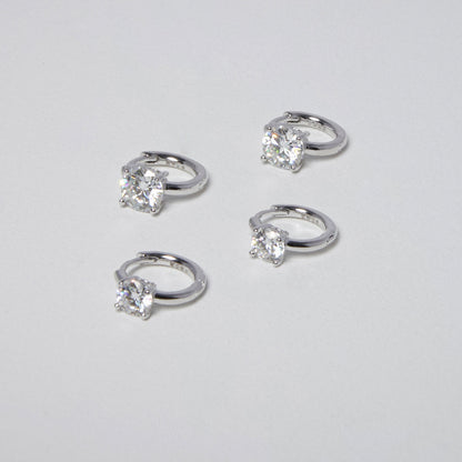 Stone moissanite earrings
