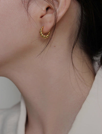 Twisted Croissant Earrings