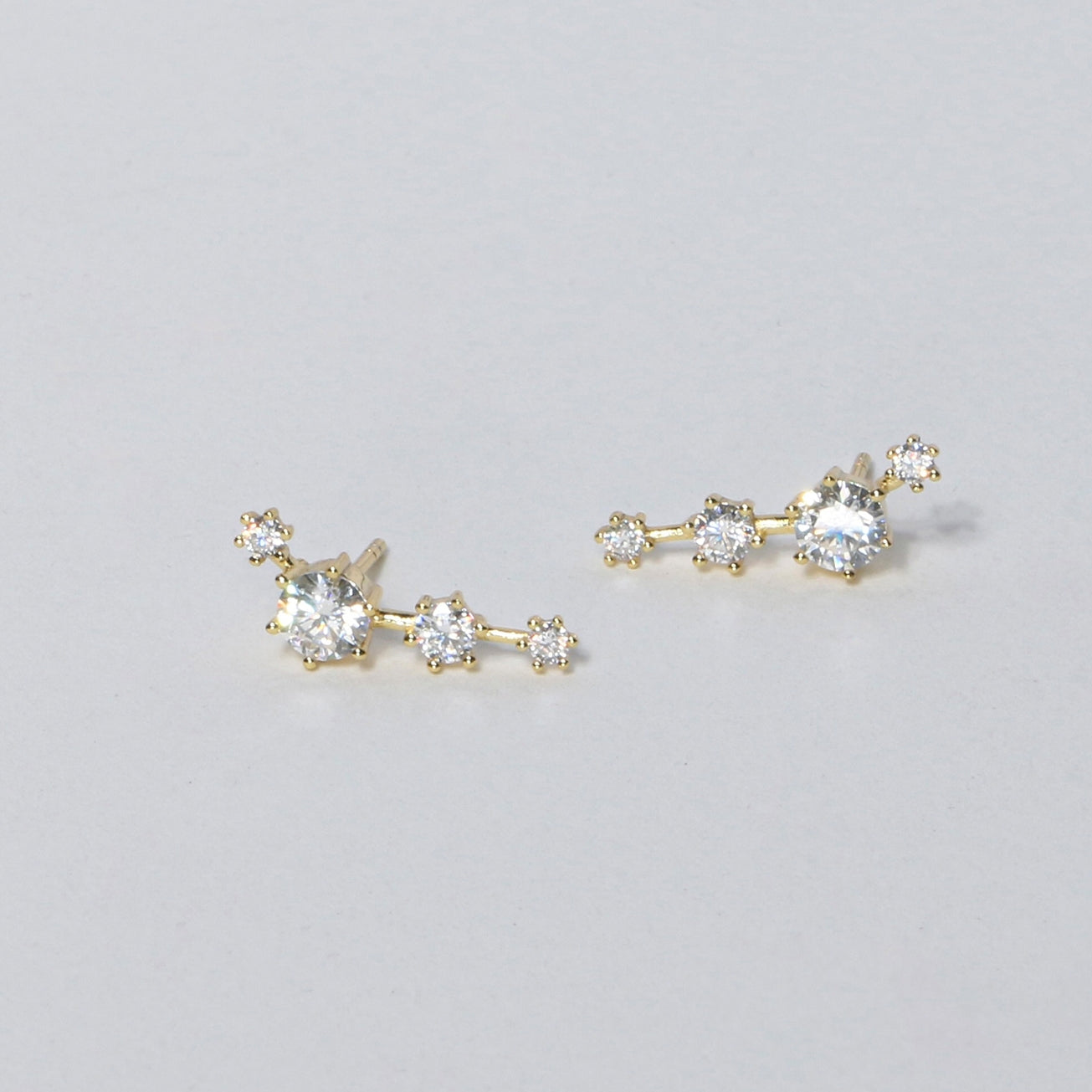 Starry moissanite earrings