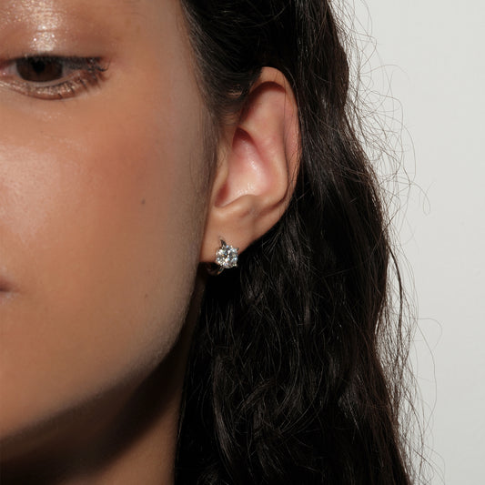 Stone moissanite earrings