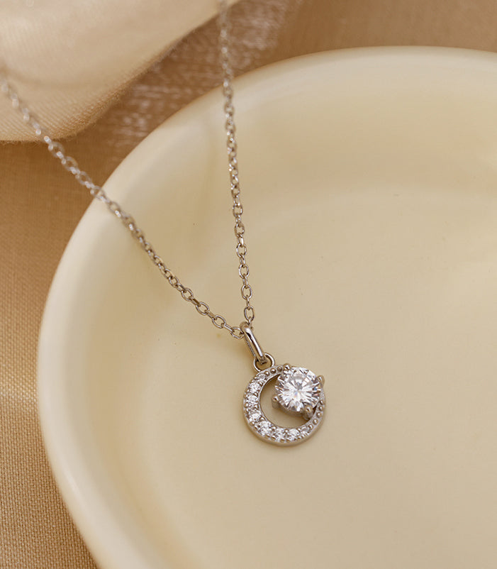 Crescent and Sun Necklace