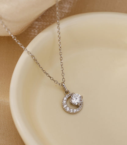 Crescent and Sun Necklace