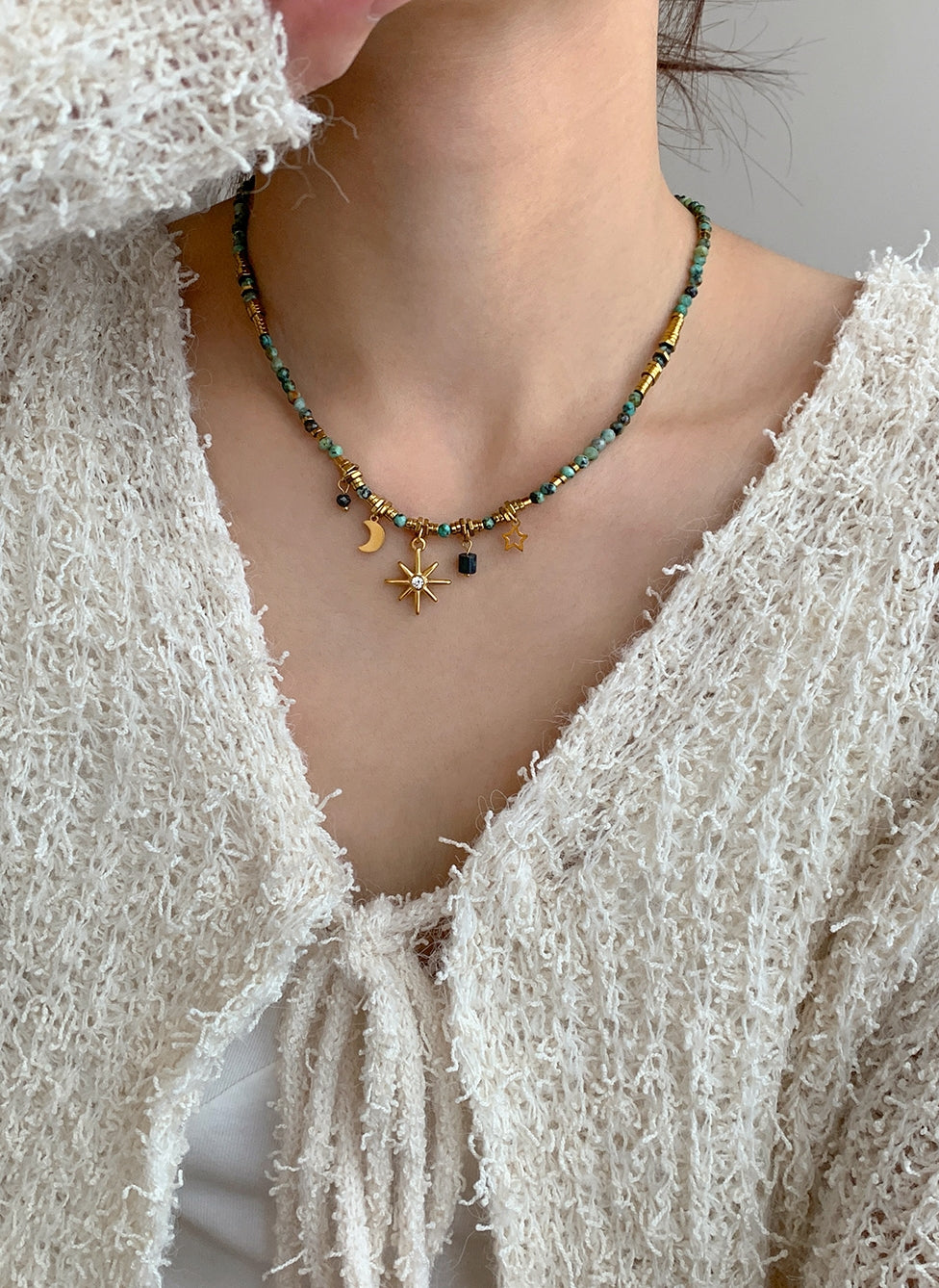 Celestial Natural Stone Necklace