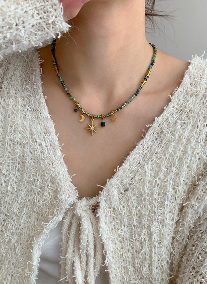 Celestial Natural Stone Necklace